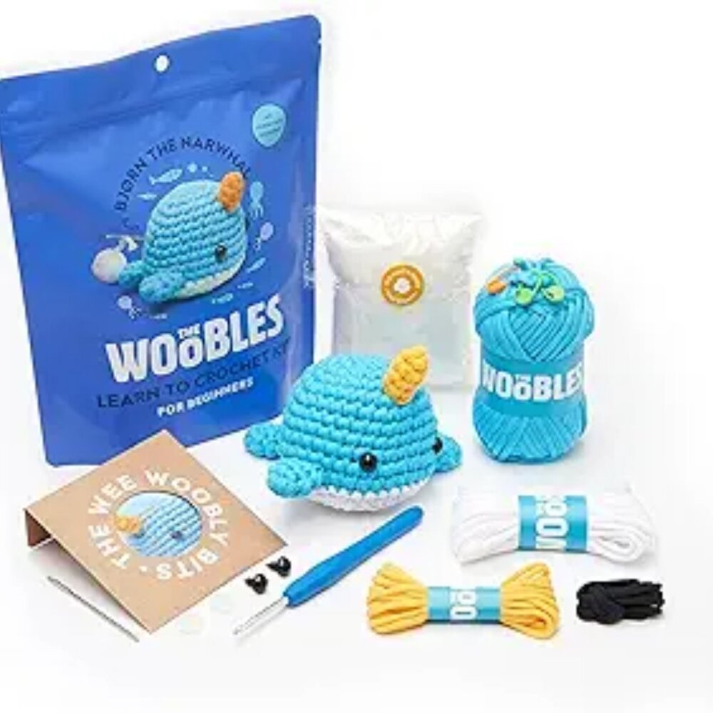 The Woobles Bjørn the Narwhal Crochet Kit - NIB